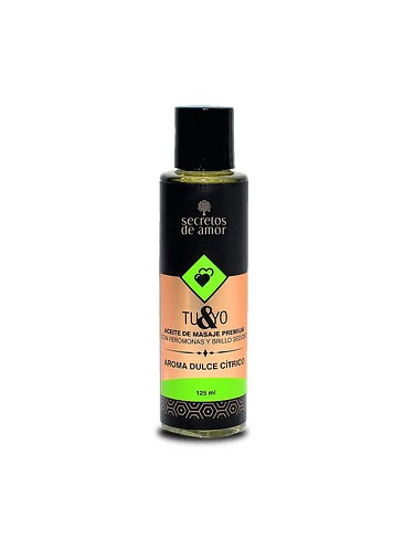 Aceite de masaje Tu & Yo Dulce Cítrico 1