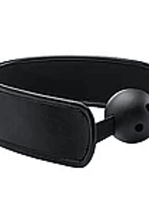 Mordaza Negra en Cuero y Goma