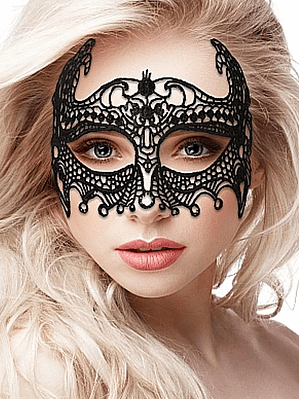 Máscara de Encaje Negra Emperatriz