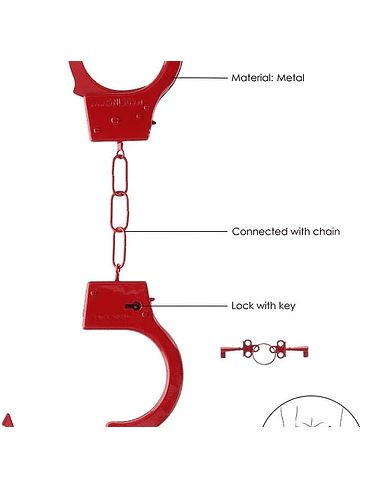 Esposas Metálicas Rojas Shots 3