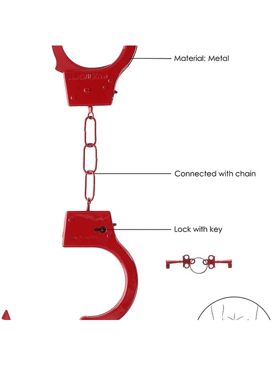 Esposas Metálicas Rojas Shots 3