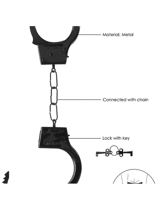 Esposas Metálicas Shots Negras 1