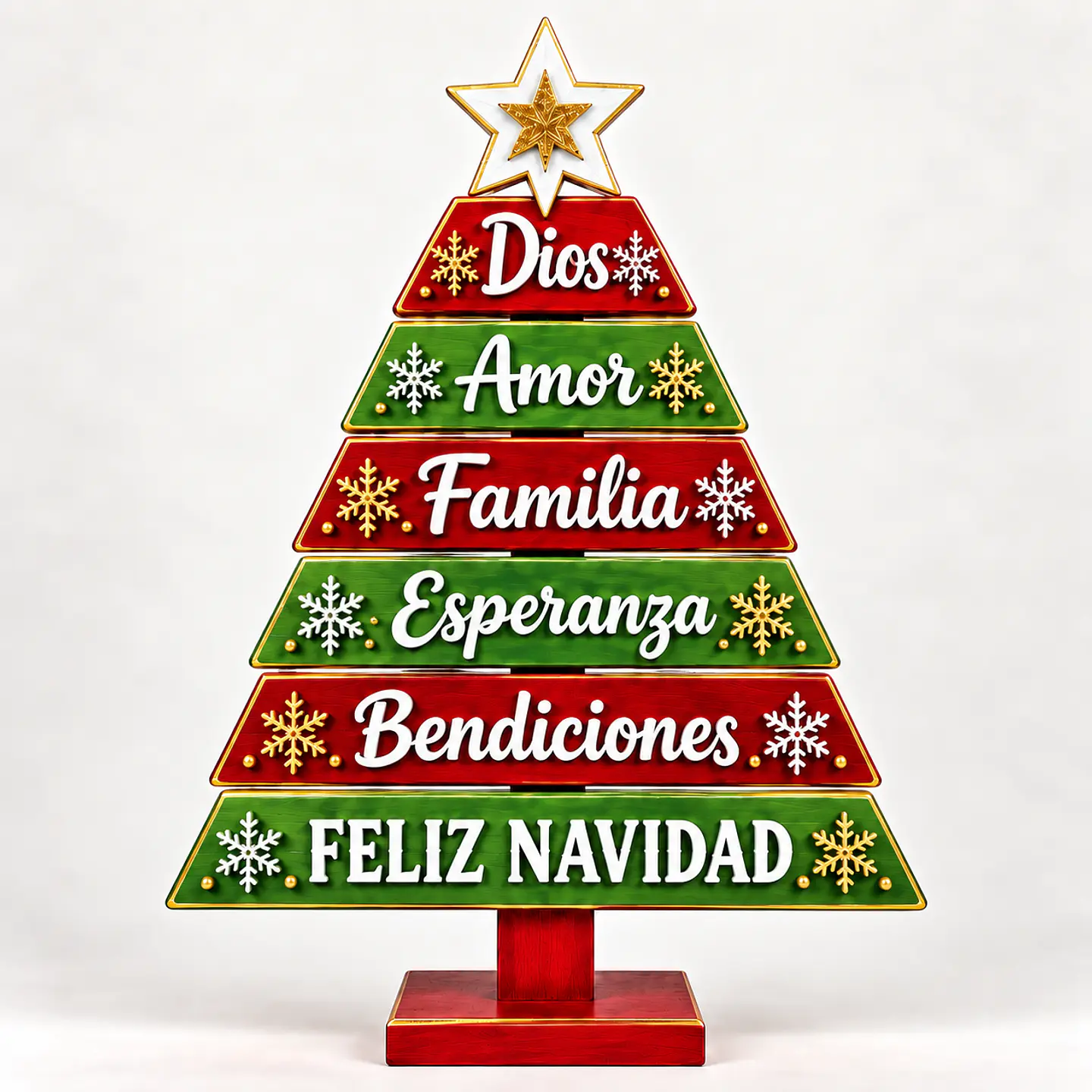 Árbol navideño con frases 1