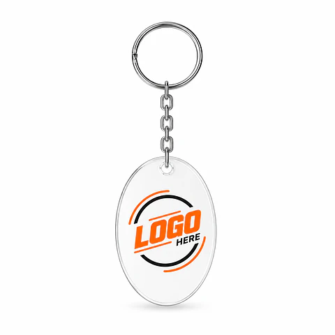 Llavero Acrílico Ovalado Personalizado