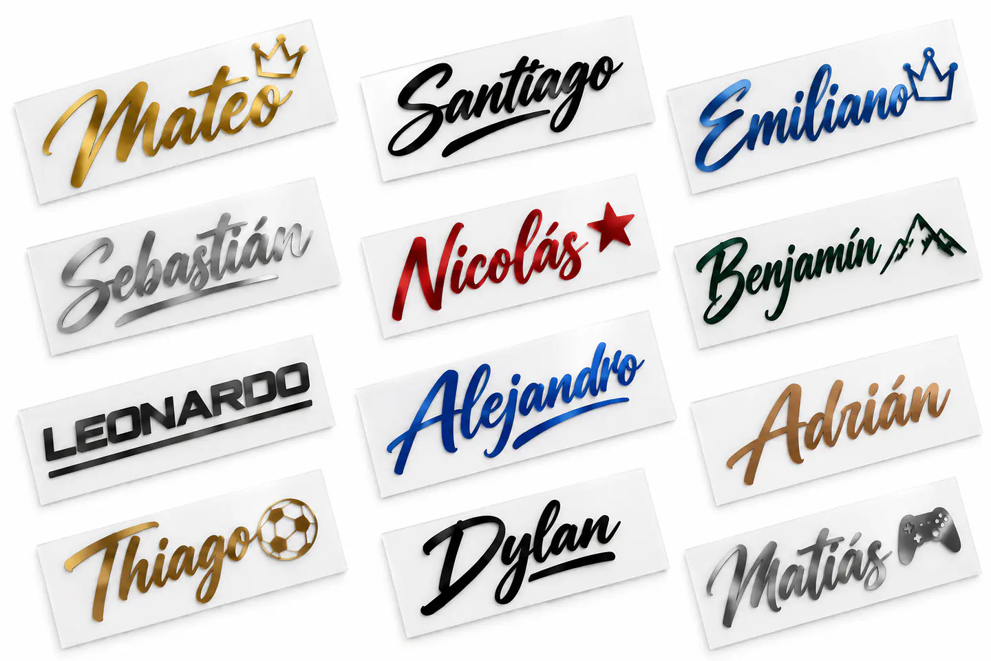 Pack de 3 Nombres Personalizados 2