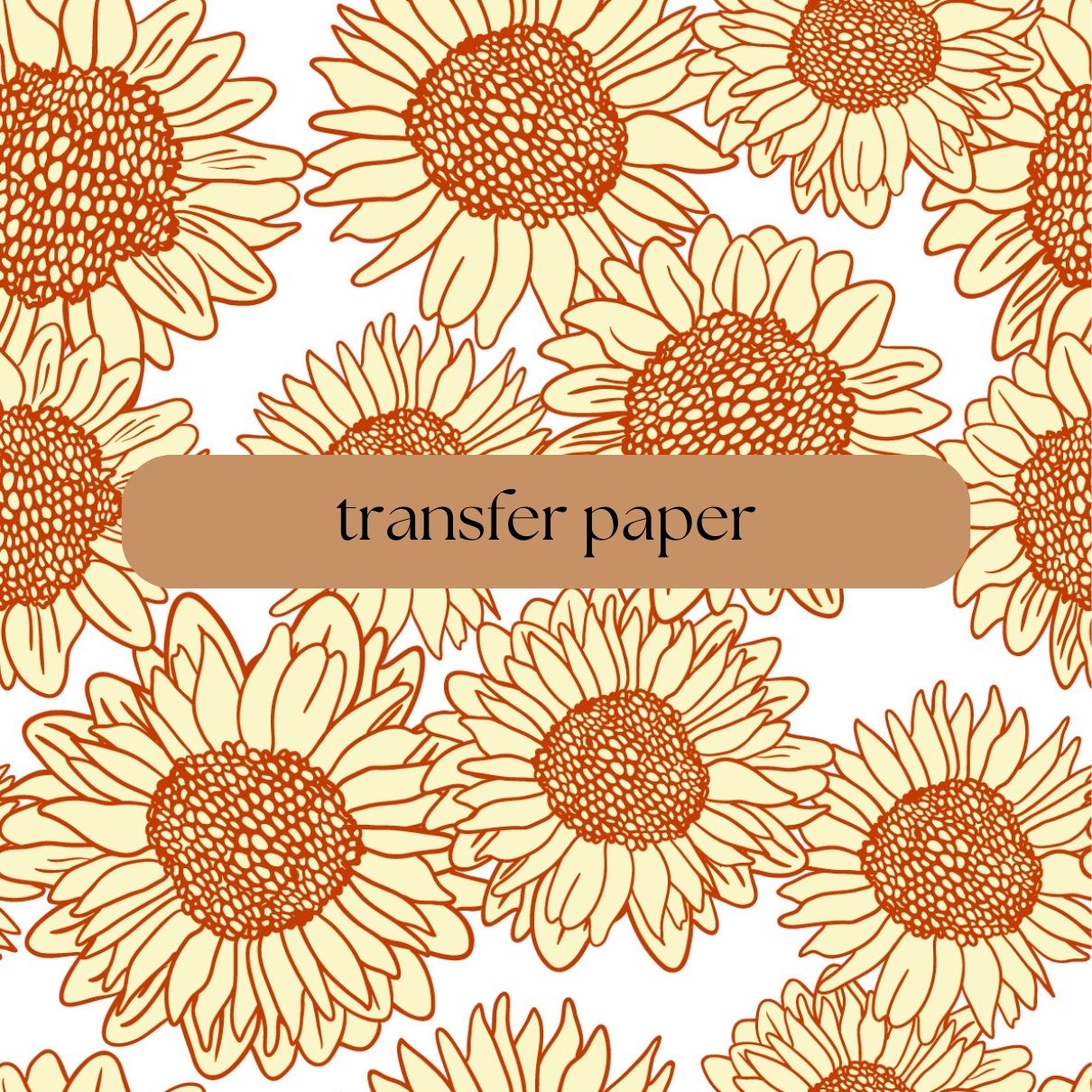 Sunflower Drawing | Transfer Paper 