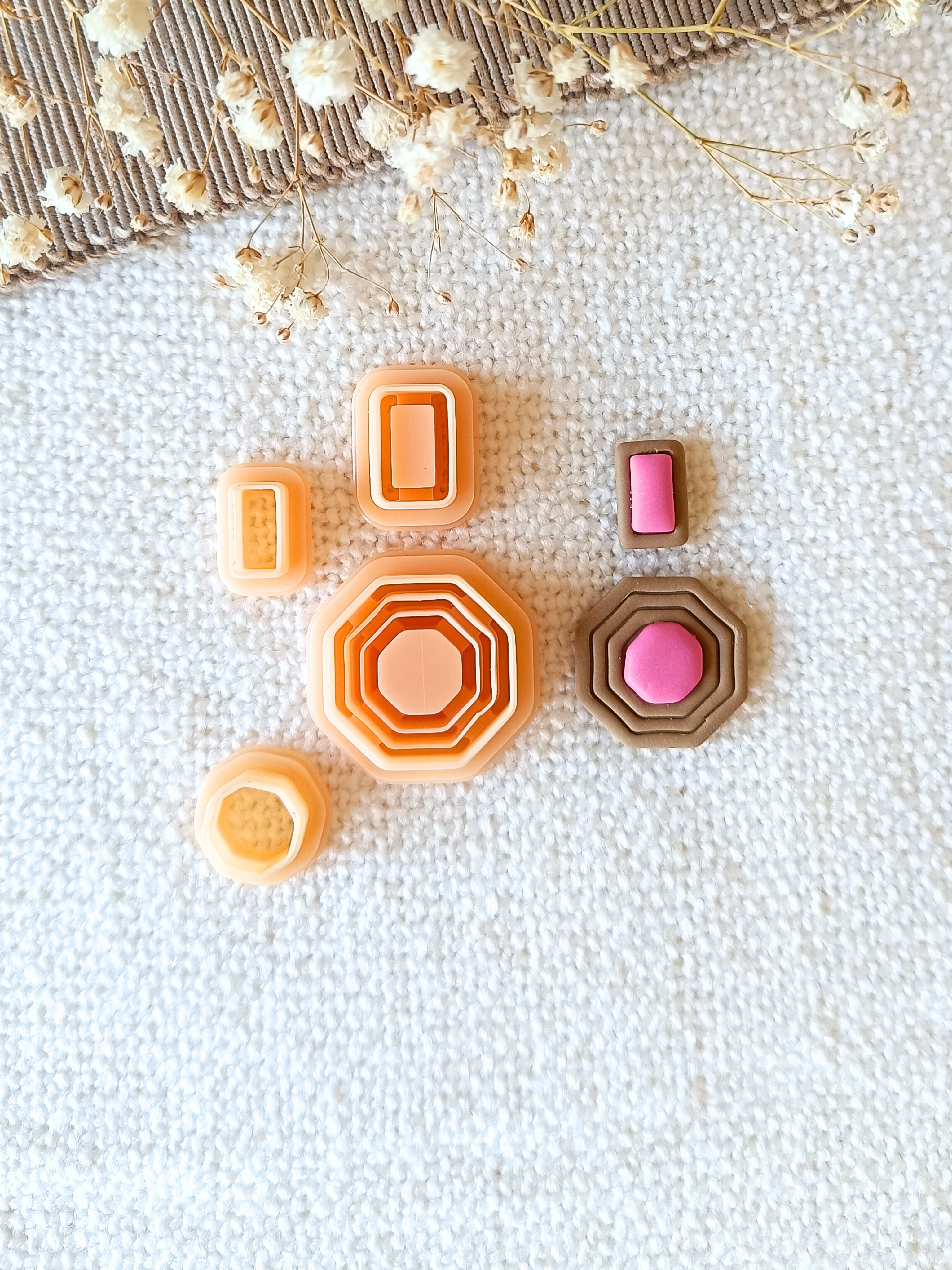 Embossed Octagon with Precious Stone | Clay Cutter 1