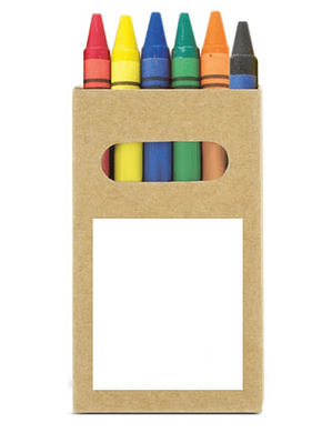 Caixinha 6 Lápis Cera