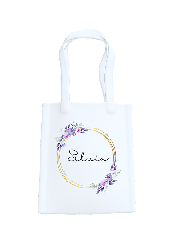 Saco de Alças / Tote Bag Cru Dia da Mãe - Nome 1