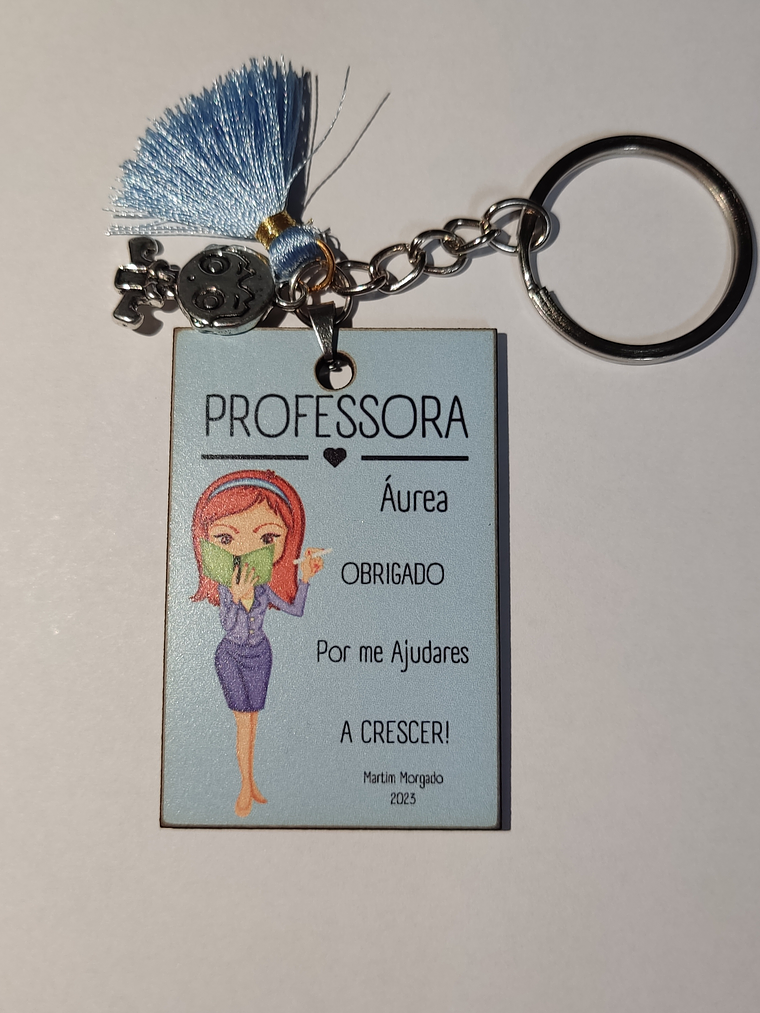 Porta-Chaves em Acrílico/MDF(Branco)/Madeira Personalizado 8