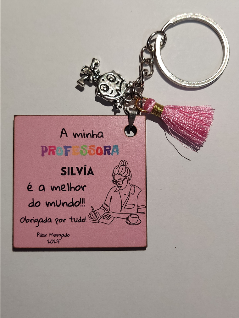 Porta-Chaves em Acrílico/MDF(Branco)/Madeira Personalizado 9
