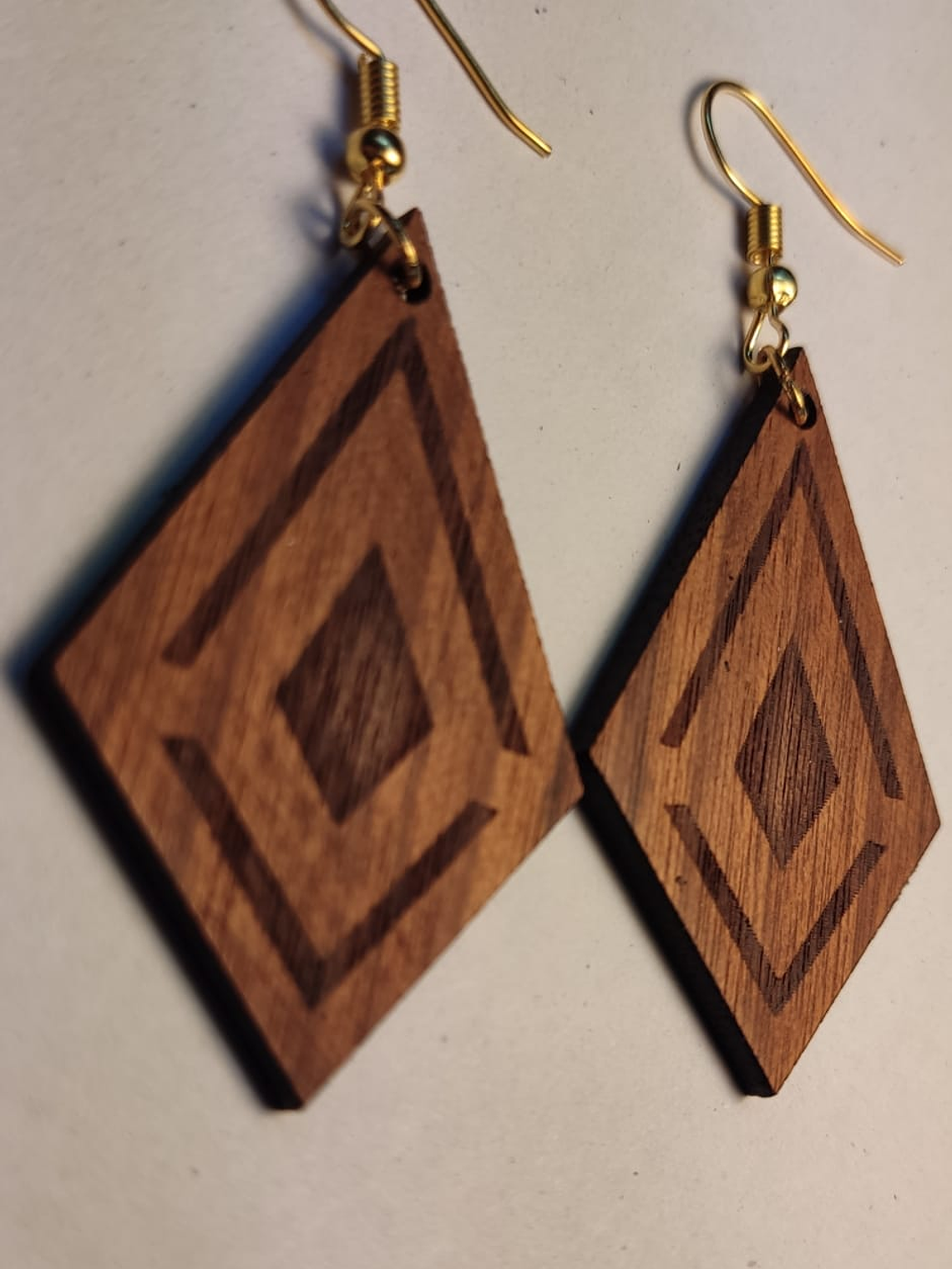 Brincos em Madeira MOD. Geometrical 1 2
