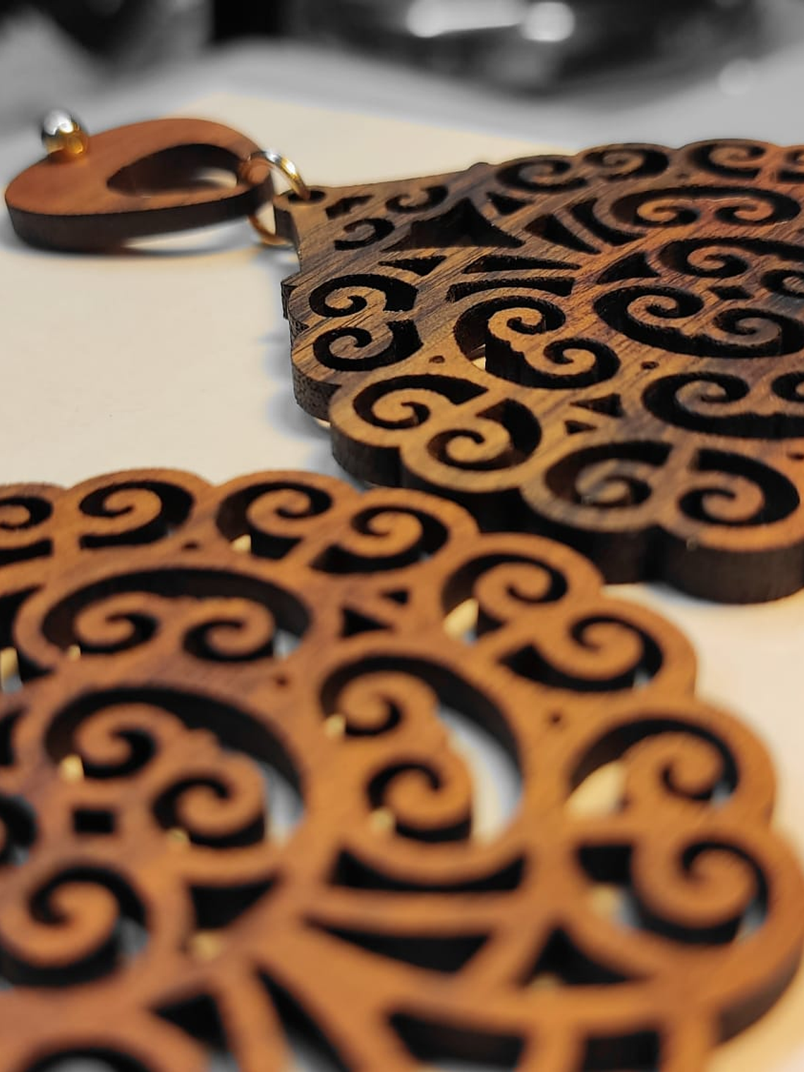 Brincos em Madeira MOD. Moroc 2 3