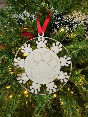 Bola de Natal Patinhas Personalizável