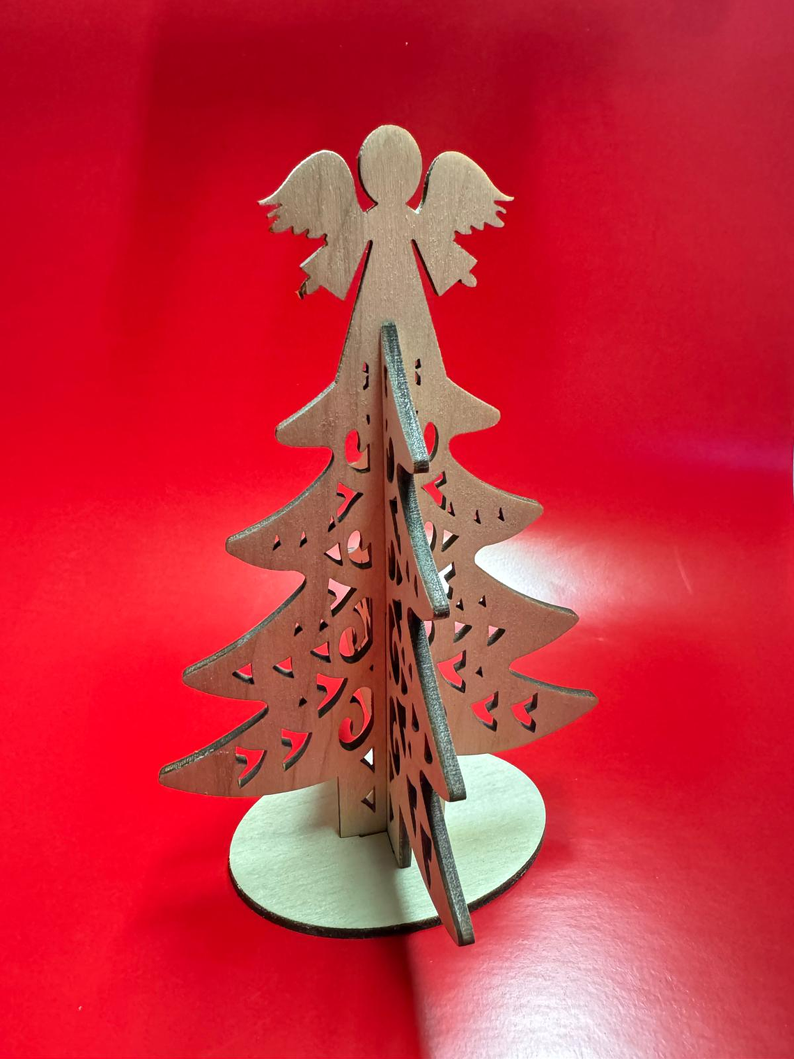 Decoração de Mesa - Árvore de Natal com Anjo 1