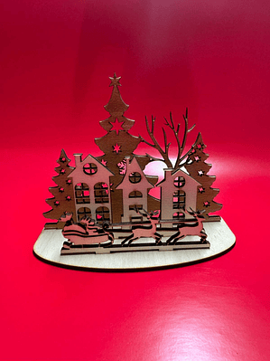 Decoração de Mesa - Mini Aldeia de Natal