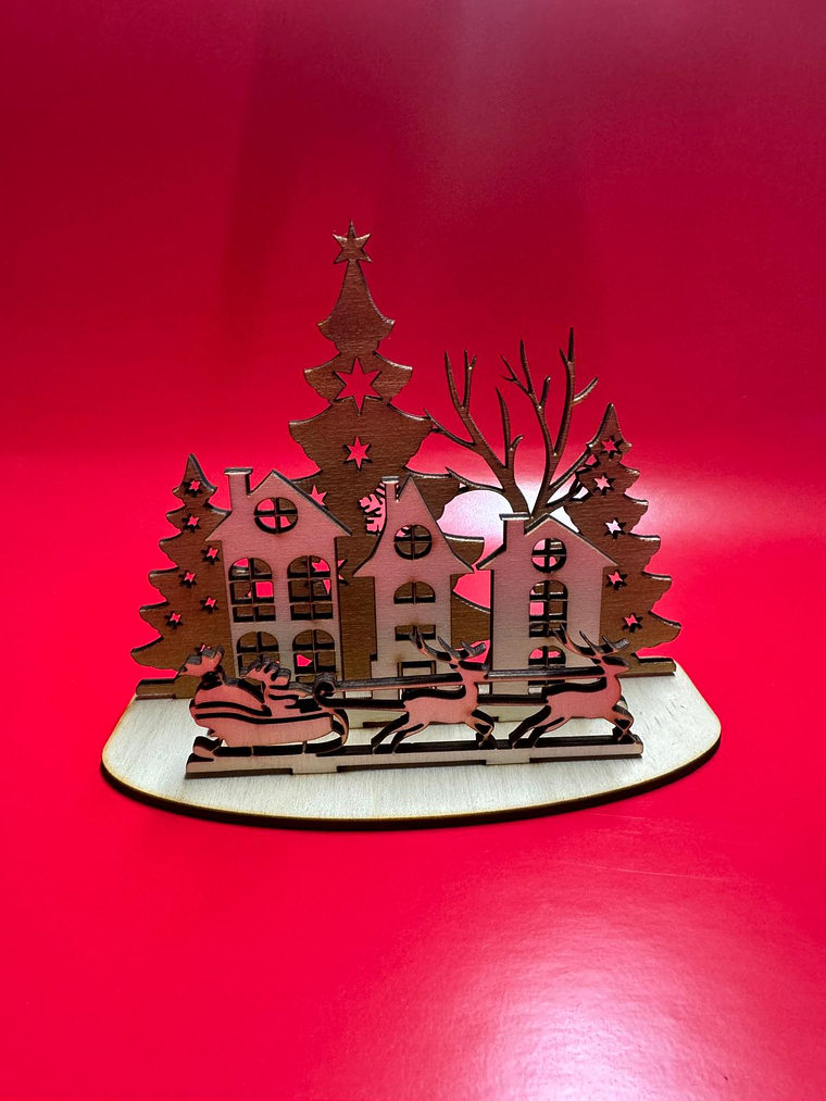 Decoração de Mesa - Mini Aldeia de Natal 1