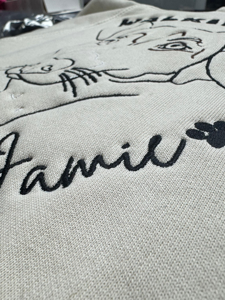 Sweat Kanguru/Sweat Básica com Bordado 