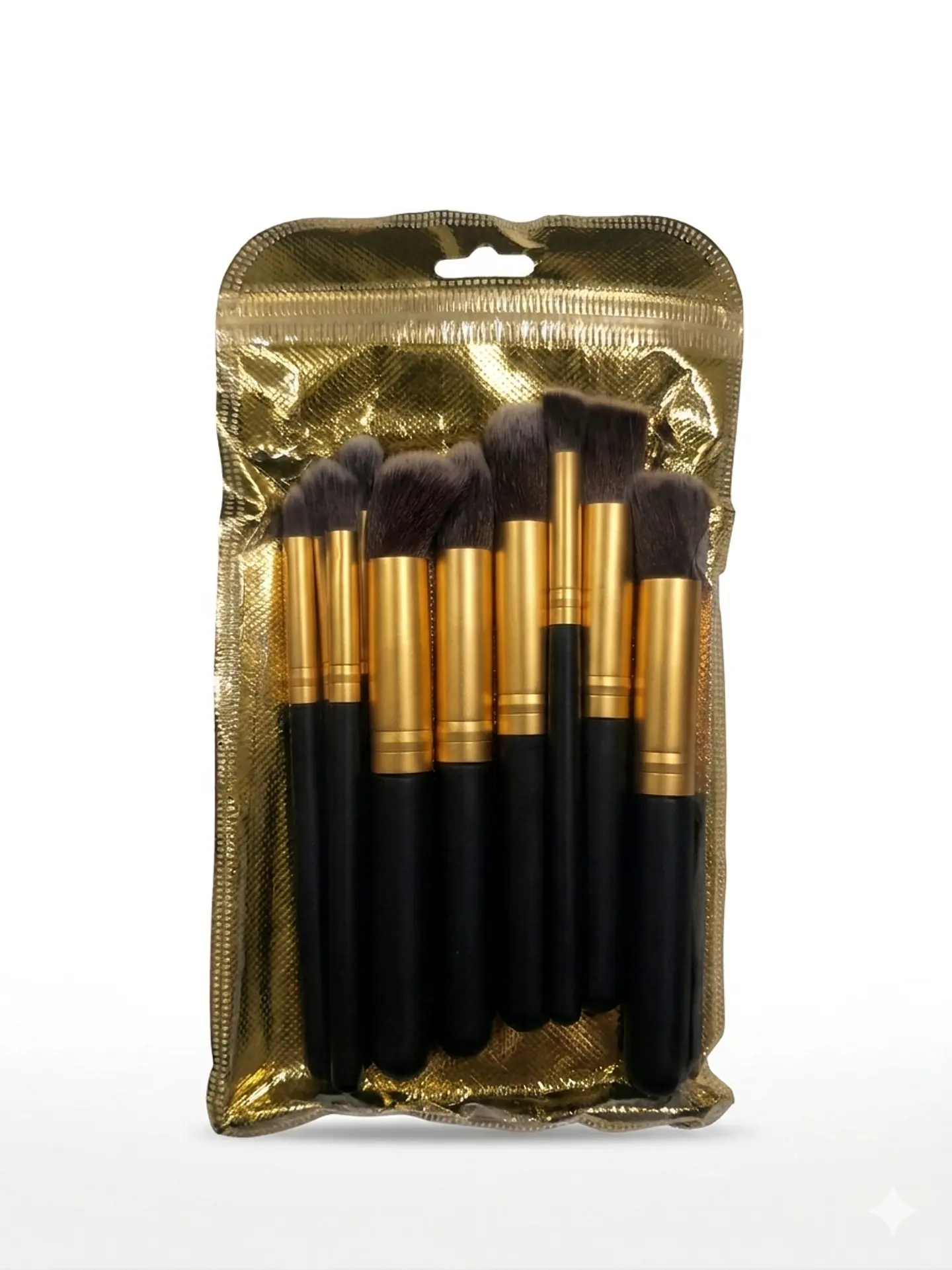 Set de Brochas 10 pzs Negro Dorado 1