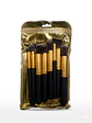 Set de Brochas 10 pzs Negro Dorado - Miniatura 1