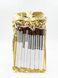 Set de Brochas 10 pzs Blanco Plateado - Miniatura 1