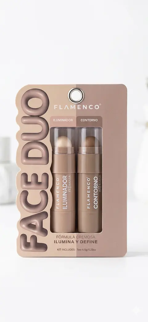 Face Duo Flamenco (Contorno + Iluminador)