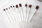 Set de Brochas 10 pzs Blanco Plateado - Miniatura 2