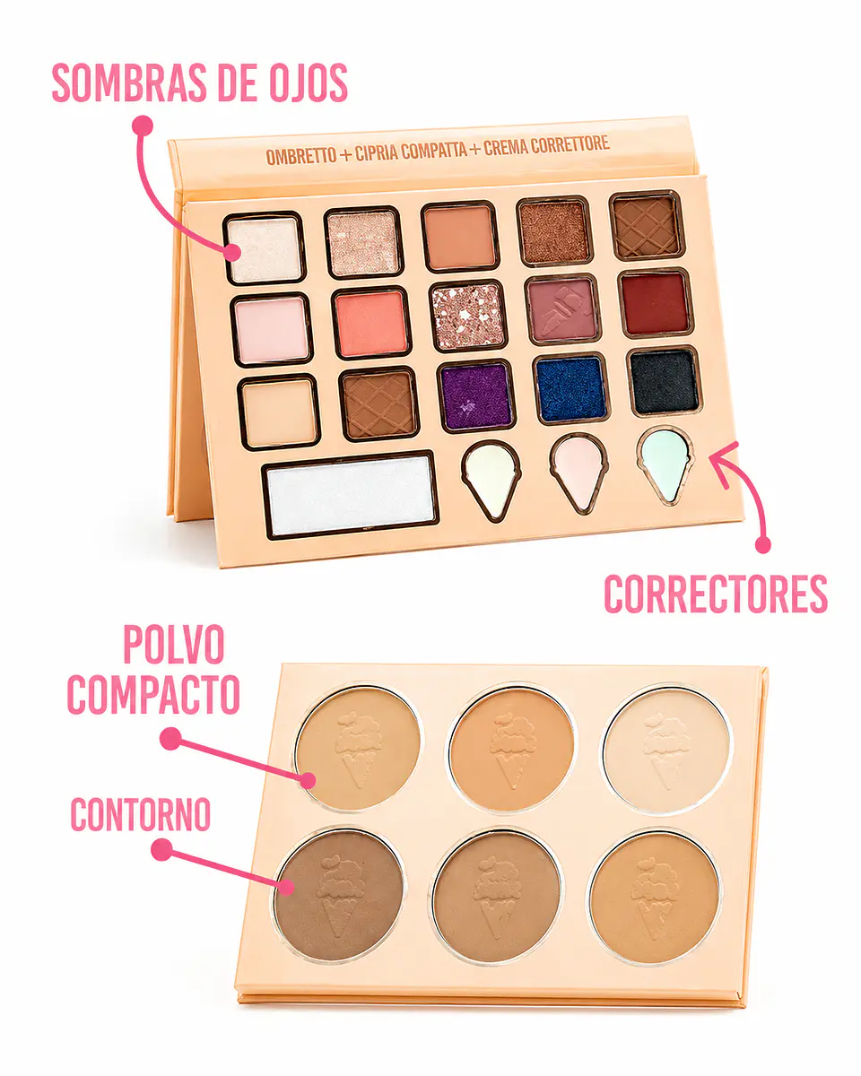 paleta de sombras + corrector + Contorno 2