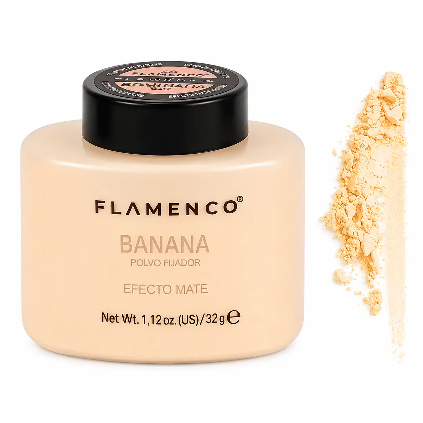 Polvo translúcido banana flamenco 1
