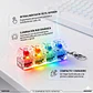  Llavero Fidget Teclado Mecánico Antiestrés con Luz LED RGB - Miniatura 2