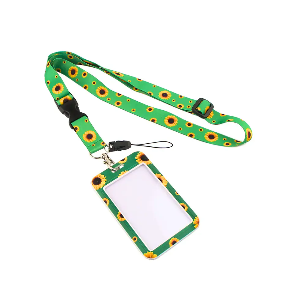 Lanyard De Girasoles Porta Credencial Cinta Antiestrés TEA 1