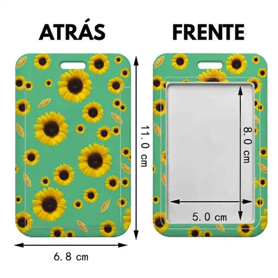 Lanyard De Girasoles Porta Credencial Cinta Antiestrés TEA 2