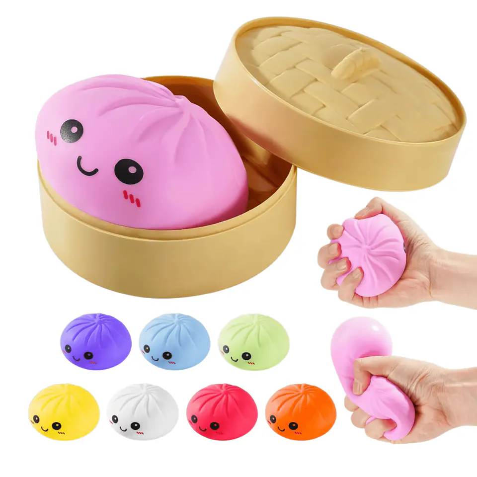 Dumpling Squishy Juguete Antiestrés 9,5 cm Con Vaporera 1