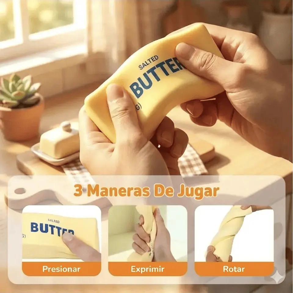 Juguete Antiestres Squishy Barra de Mantequilla - Slow Rebound 2