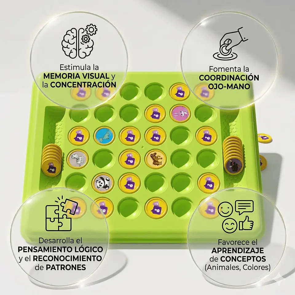 Juego De Memoria Didáctico Matching Game Infantil Tablero 3