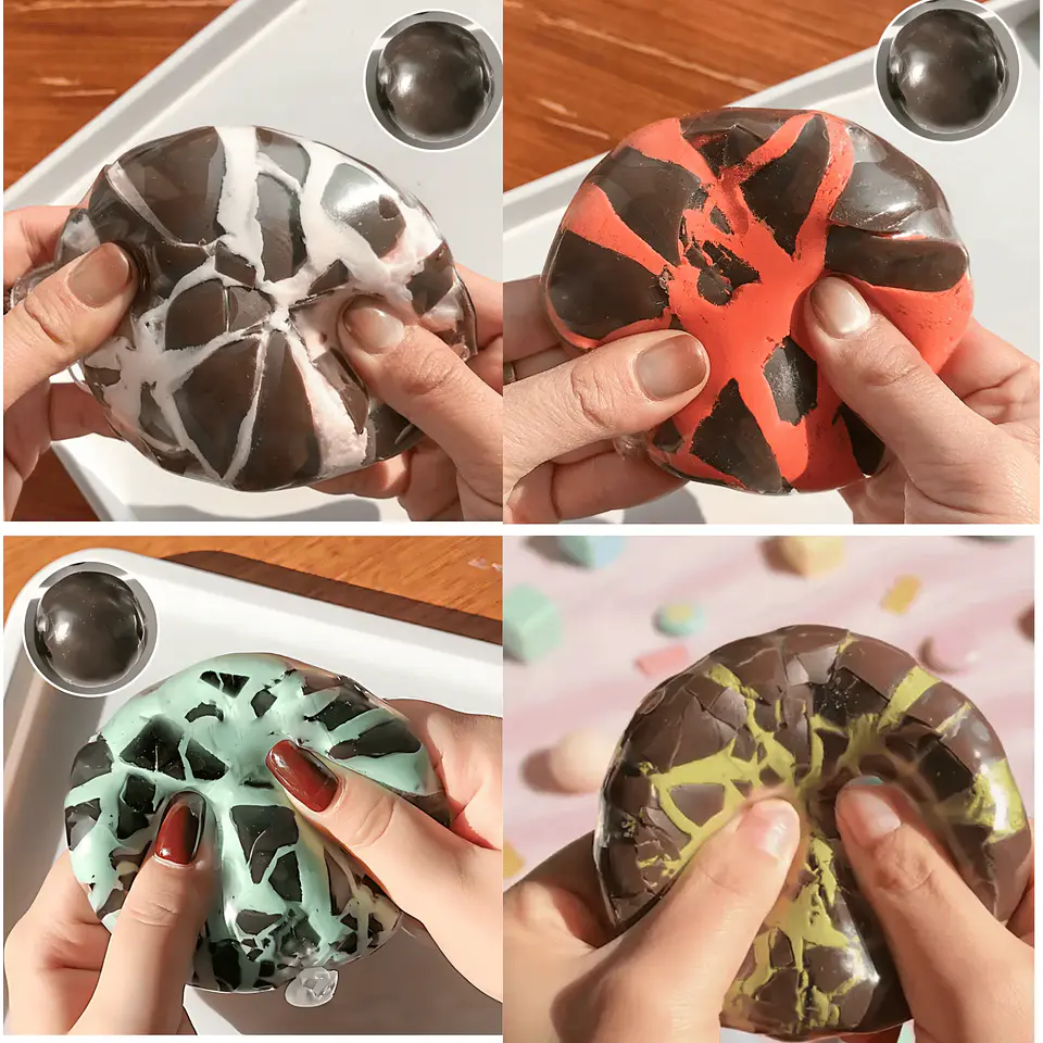 Squishy De Cera Crujiente Tipo Roca Geoda Mineral ASMR 4