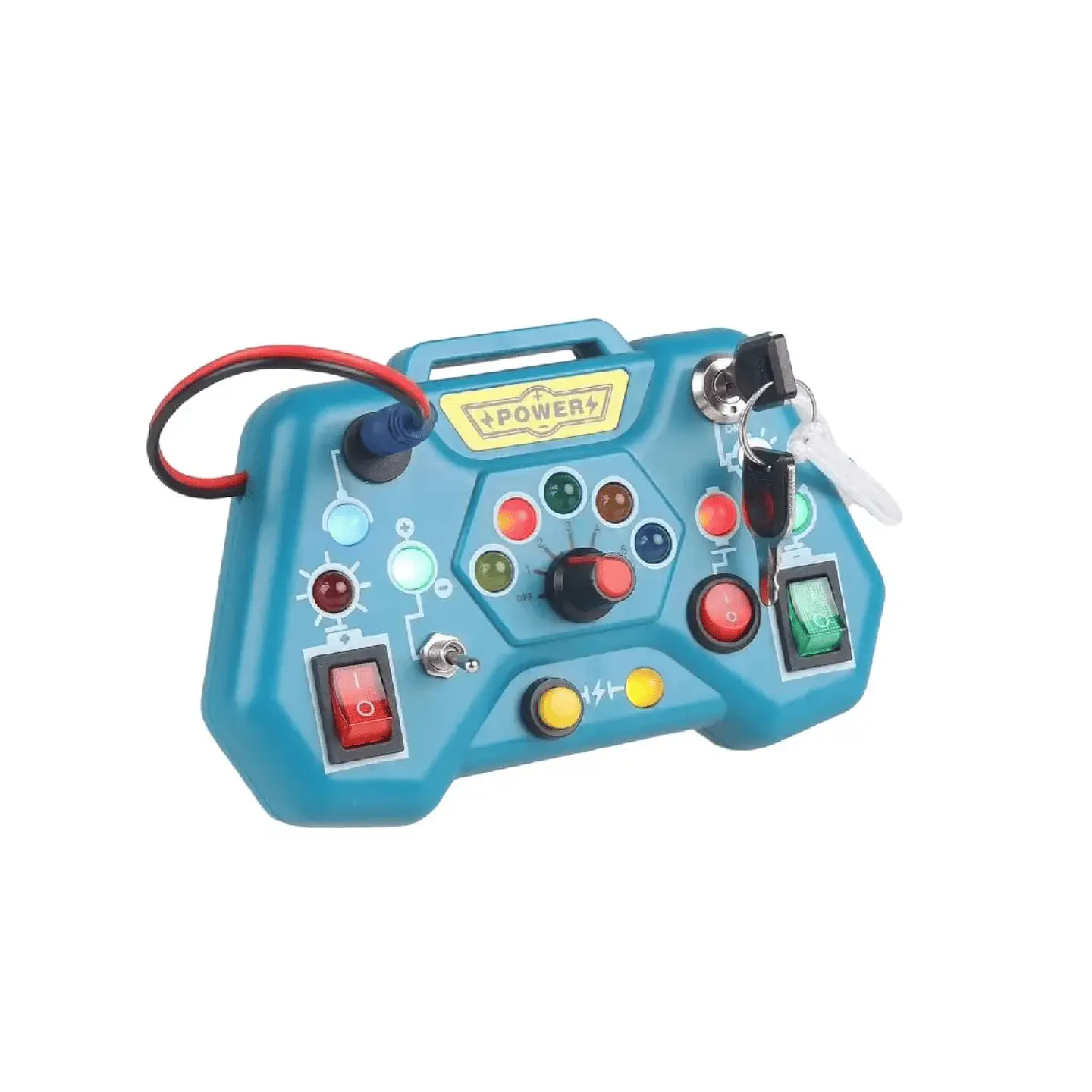 Tablero Sensorial Montessori Control Con Luces LED e Interruptores 1