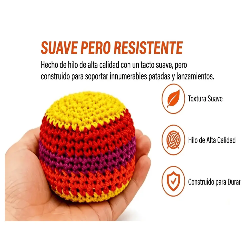 Pelota Tejida Artesanal Hacky Sack (Footbag) 2