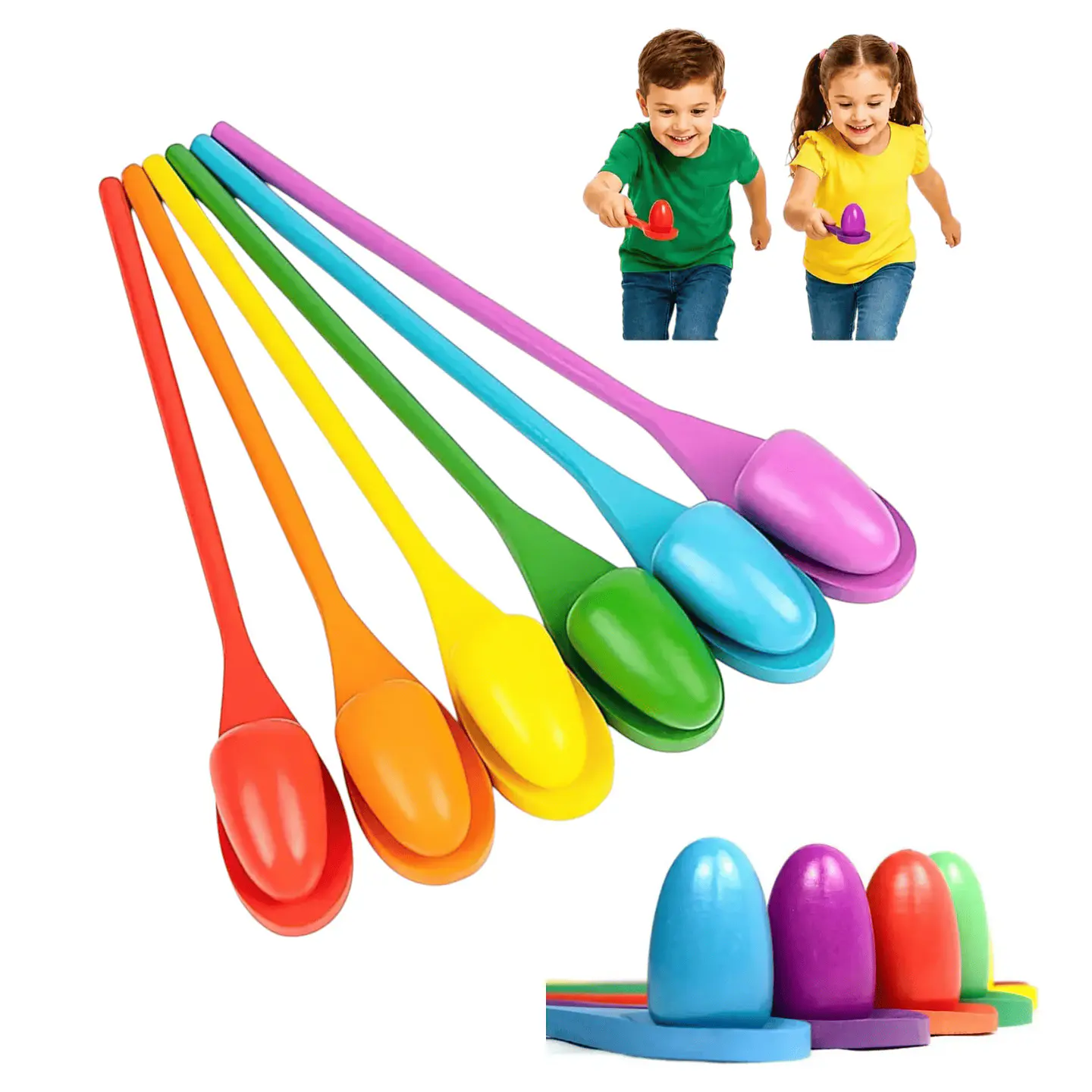 Juego de Cuchara y Huevo de Equilibrio – Coordinación y Diversión Infantil 1