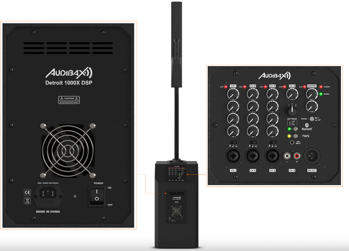 Audibax Detroit 1000X DSP PA 1000W 7