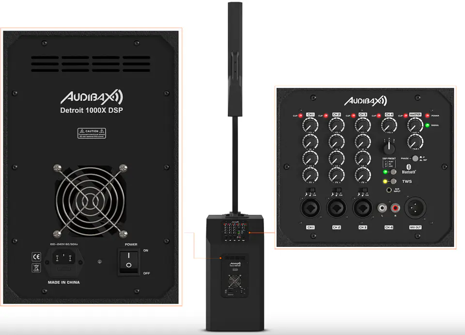  Audibax Detroit 1000X DSP PA 1000W 7