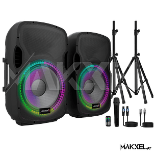 Audibax Party 215 Led Set 2 colunas 15