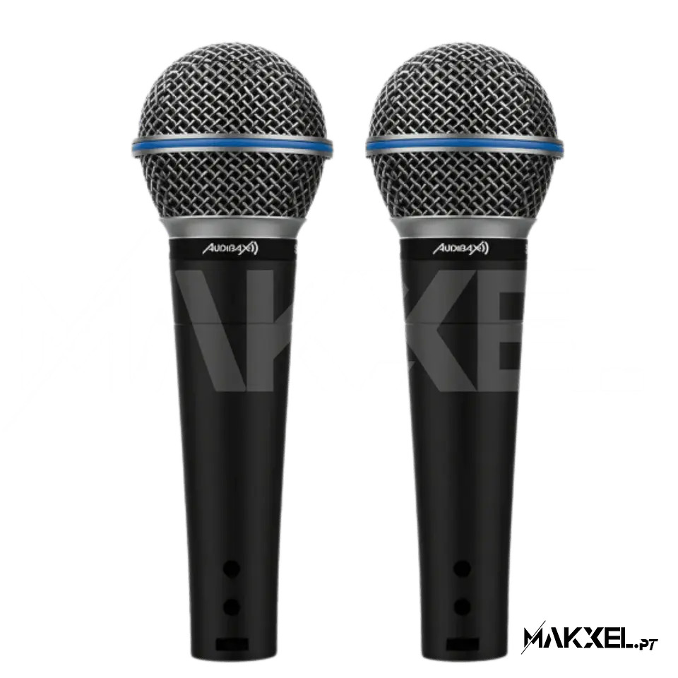 KIT Audibax 15 2 x DSP 15 + Mesa 1202 FFX + 2 suportes + 2 cabos XLR 6M + 2 clipes + 2 microfones SM58 3