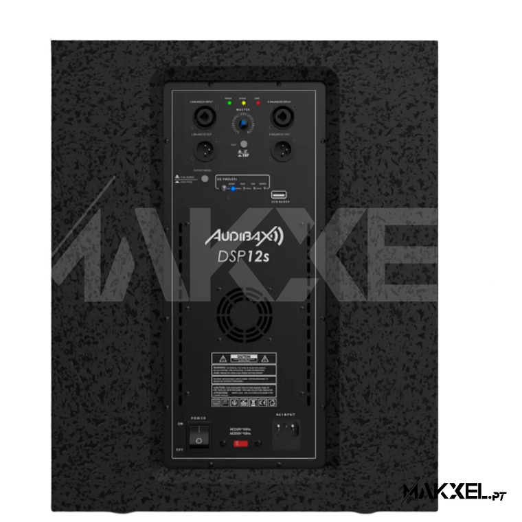 Kit 2 Audibax DSP 12 12' + 2 Audibax DSP 12s Subwoofer + barras de suporte 5