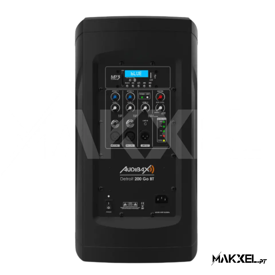  Audibax Detroit 200 Go BT PA com bateria de 200W 6
