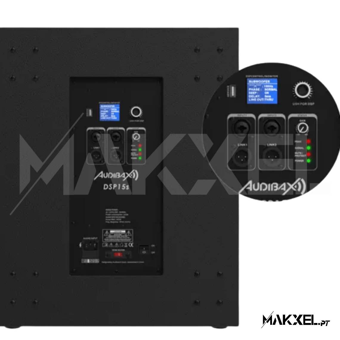 Subwoofer ativo Audibax DSP15s 15 polegadas 600W G2 4