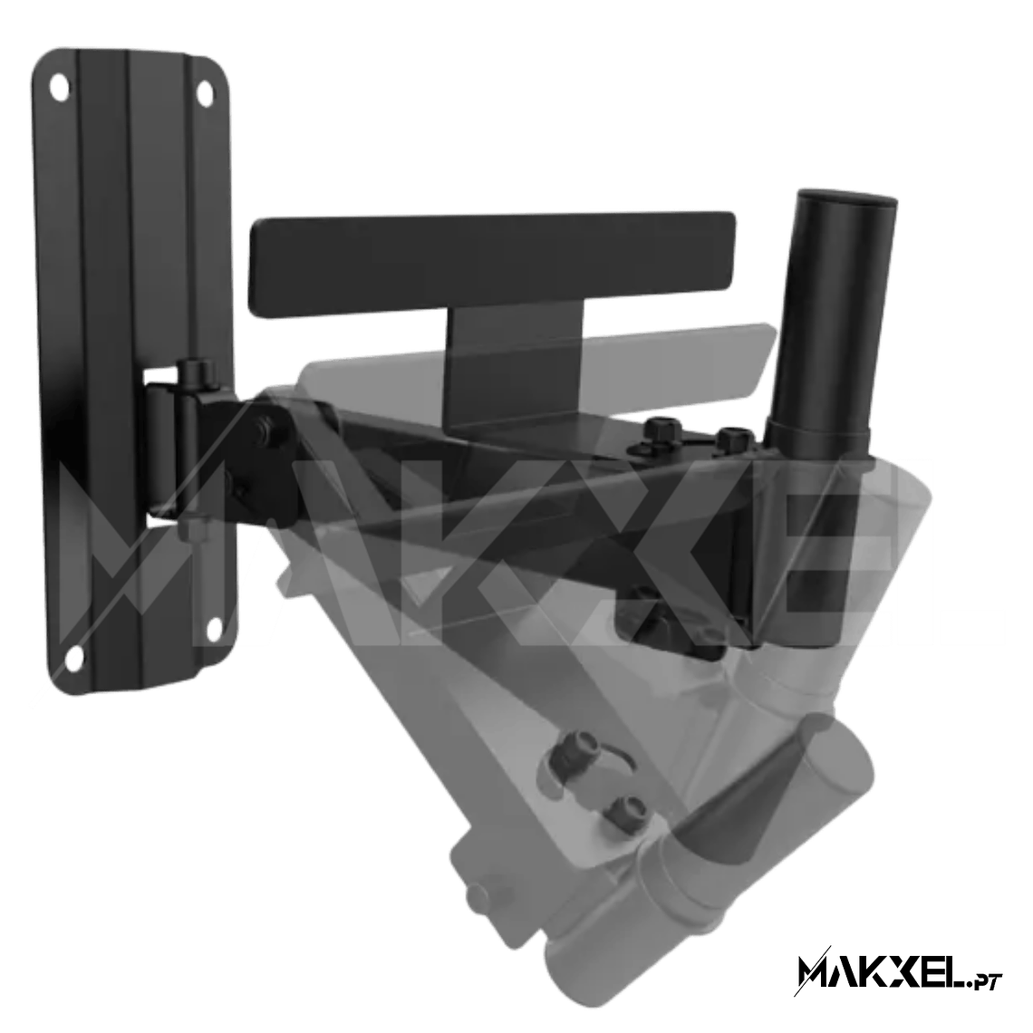 Audibax Neo 20 Suporte Preto de Parede para COLUNA Profissional 35mm 5