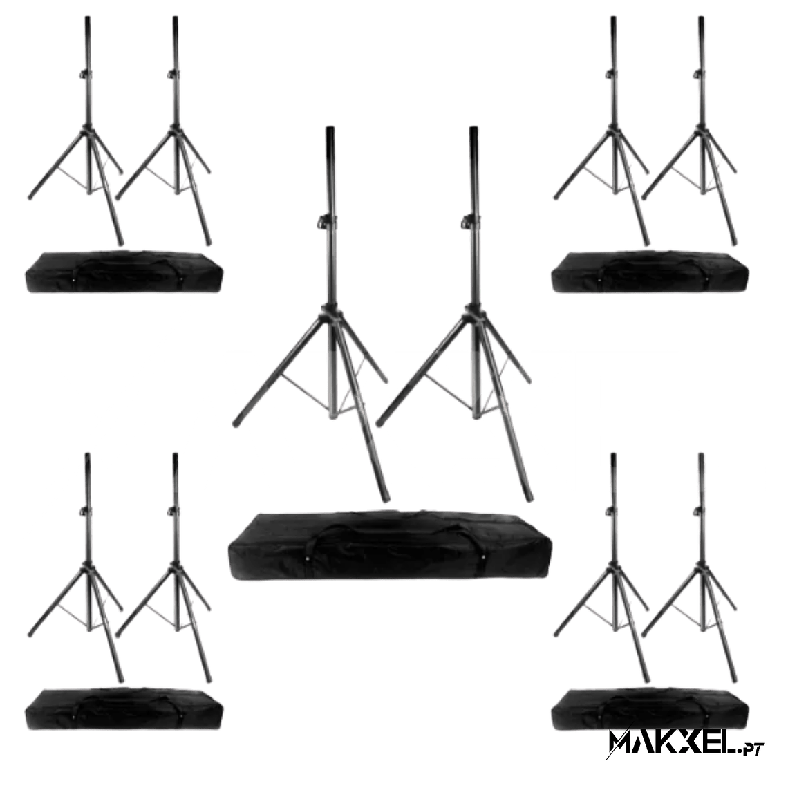 5 suportes profissionais de tripé Audibax Neo 130 com bolsa 1