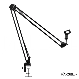 Suporte de Mesa Microfone de Estúdio com Braço Articulado Ajustável (Audibax MTS-10)