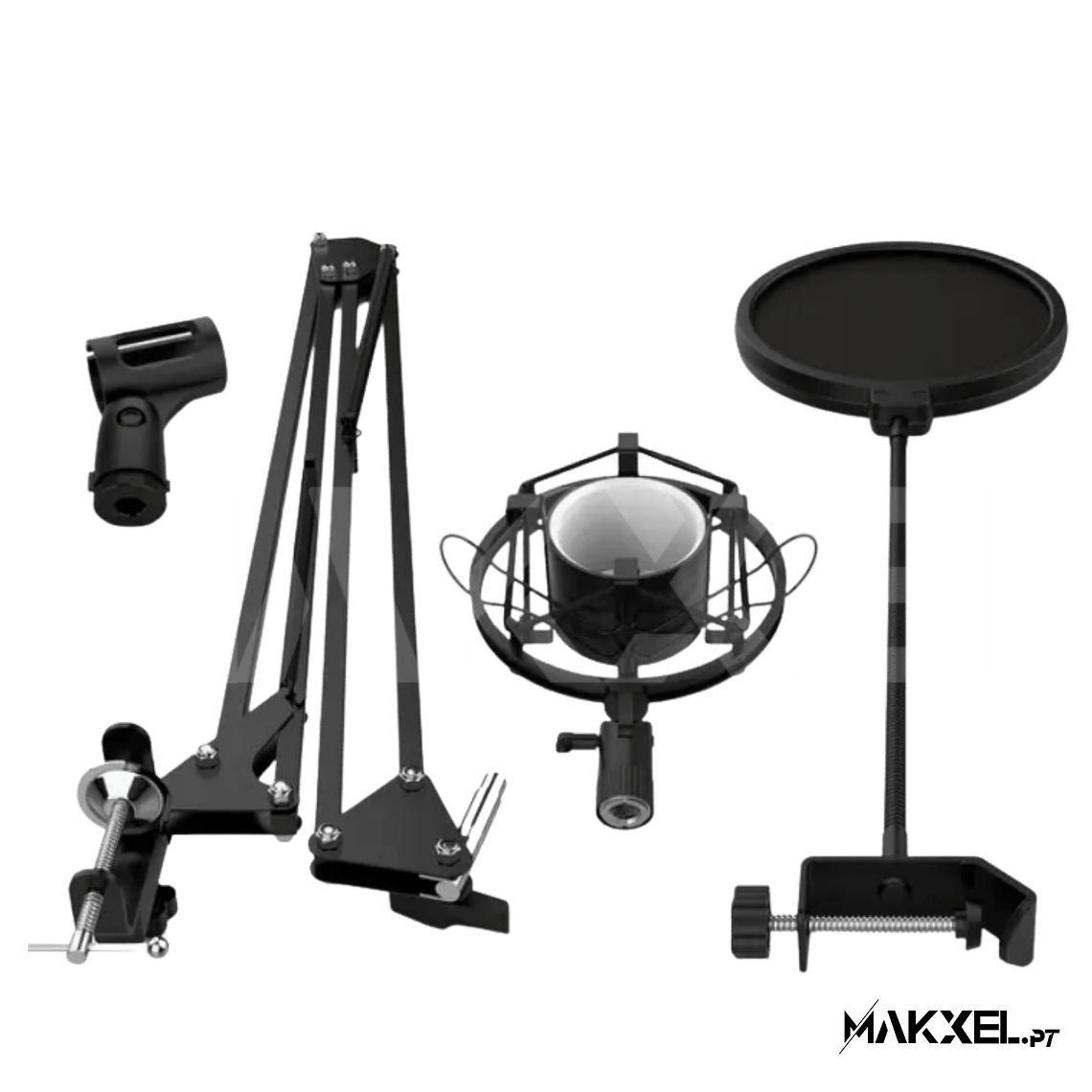 Kit de microfone de Estúdio Audibax Podcast + Spider + Anti-Pop 2